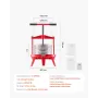 2.38 Gal/9L Fruit Wine Press, Stainless Steel Basket with Cross-beam and Triangular Structure, Manual Juice Maker, Cider Apple G
