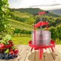 2.38 Gal/9L Fruit Wine Press, Stainless Steel Basket with Cross-beam and Triangular Structure, Manual Juice Maker, Cider Apple G