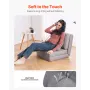 Convertible Flip Chair, 5-Position Adjustable Floor Lazy Sofa, Folding Upholstered Couch Bed with Adjustable Backrest Metal Fram