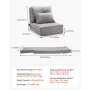 Konvertible flip stol med 5 justerbar position gulv doven sofa