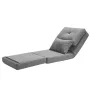 Convertible Flip Chair, 5-Position Adjustable Floor Lazy Sofa, Folding Upholstered Couch Bed with Adjustable Backrest Metal Fram