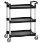 Heavy Duty Utility Cart 300 lbs kapacitet 3-lags servicevogn
