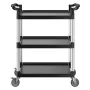 Heavy Duty Utility Cart 300 lbs kapacitet 3-lags servicevogn