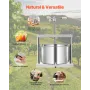 3.17 Gal/12L Fruit Wine Press, 2 Stainless Steel Barrels, Manual Juice Maker, Cider Apple Grape Tincture Honey Olive Oil Making 
