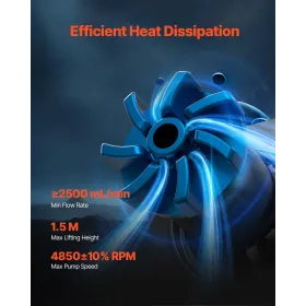 CPU Liquid Cooler AIO CPU -vandkøler med ARGB -lys og 120 mm PWN -fans