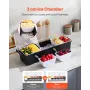 Kølet krydderi server 6 rum koldt serveringsbakke med klart låg