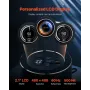 CPU Liquid Cooler, AIO CPU Water Cooler - 3 x 120mm PWN Fans & Pump, Customizable Black PC Liquid Cooler with 2.1" LCD Display &
