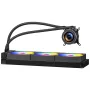 CPU Liquid Cooler, AIO CPU Water Cooler - 3 x 120mm PWN Fans & Pump, Customizable Black PC Liquid Cooler with 2.1" LCD Display &