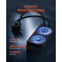 CPU Liquid Cooler, AIO CPU Water Cooler - 120mm PWN Fans, Pump, 1.8" Display, Max. 2200RPM CPU Cooling Fan, Efficient Black PC W