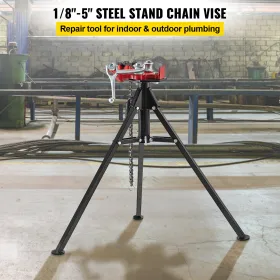 Tripod Pipe Chain Vise | 1/8 "-5" rørkapacitet | 36.4 "Længde |