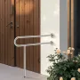 Toilet Safety Rail, 31.5 Inch U-Shaped Handicap Grab Bar, 304 Stainless Steel Senior Safety Pole, Toilet Grab Bars with Anti-Sli