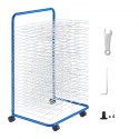 Art Drying Rack 25 Removable Shelves Paint Drying Rack With 4 Wheels Blue