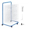 Art Drying Rack 25 Removable Shelves Paint Drying Rack With 4 Wheels Blue