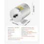 2000W Electric Brushless DC Motor Kit - 48V 4300rpm Motor with Upgraded Speed Controller and Throttle Grip Kit for Go Karts E-Bi