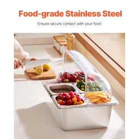 Bordplade mad serveringsskærm container 5 pan krydderi dispenser bakke