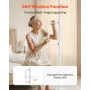 Floor-to-Ceiling Transfer Pole, Tension Mounted Bathroom Grab Bar with Anti-Slip Curve Handle, 300 Lbs Capacity Security Pole fo