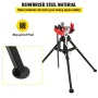 Tripod Pipe Chain Vise | 1/8"-5" Pipe Capacity | 92.5 cm Length | Portable Folding Steel Legs | Grab, Support, and Bend Pipes | 