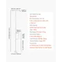 Floor-to-Ceiling Transfer Pole, Tension Mounted Bathroom Grab Bar with Anti-Slip Curve Handle, 300 Lbs Capacity Security Pole fo