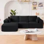Modular Sectional Sofa, L Shaped Modular Sofa with Chaise, Cloud Sectional Couch with High Rebound Sponge and Density, Upholster