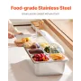 Bordplade mad serveringsskærm container 6 pan krydderi