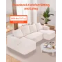 Modular Sectional Sofa, U Shaped Modular Sofa with Chaise, Cloud Sectional Couch with High Rebound Sponge and Density, Upholster