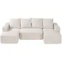 Modulær sektionssofa U -formet sky sofa med chaise og pude beige