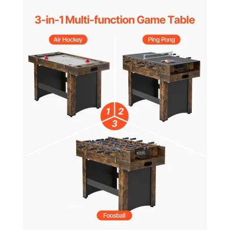 137.1 cm lufthockey Tabel 3-i-1 Air Powered Combo Table