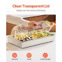 Countertop Food Serving Display Container, 1 x 1 Pan Stainless Steel Food Serving Tray, Buffet Condiment Dispenser Display Rack 