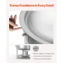 5 QT 2 Pack Round Chafing Dish Buffet Set i fuld størrelse pan
