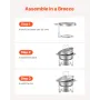 Chafing Dish Buffet Set, 5 Qt 2 Pack, Stainless Steel Chafer with 2 Full Size Pans, Round Catering Warmer Server with Lid Water 