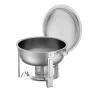 5 QT 2 Pack Round Chafing Dish Buffet Set i fuld størrelse pan