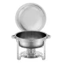 5 QT 2 Pack Round Chafing Dish Buffet Set i fuld størrelse pan
