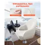 Bådsæde Lav ryglæn PVC læderkaptajn Bucket Seat White