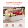 Countertop Food Serving Display Container, 4 Pan Stainless Steel Food Serving Tray, Buffet Condiment Dispenser Display Rack with