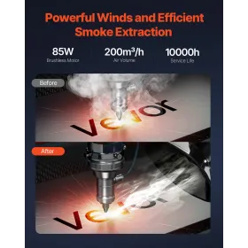 Solder Fume Extractor 85W Brushless Smoke Absorber with 3-Stage Filters