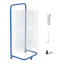 Art Drying Rack 25 Removable Shelves Paint Drying Rack With Wheels Blue