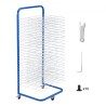 Art Drying Rack 25 Removable Shelves Paint Drying Rack With Wheels Blue