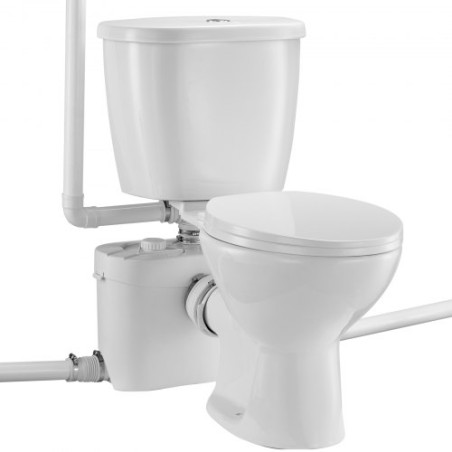 Macerating Toilet System with 700W Pump Upflush Toilet For Basement