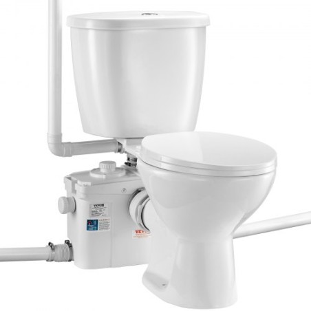 Macerating toiletsystem med 800W pumpe opflush toilet til kælder