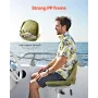 Boat Seat, Low Backrest, Folding Fishing Boat Seat with Thickened Sponge Cushion & PU Polyester Fabric, Strong PP Frame, Flip Up