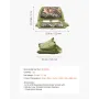Boat Seat, Low Backrest, Folding Fishing Boat Seat with Thickened Sponge Cushion & PU Polyester Fabric, Strong PP Frame, Flip Up