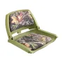 Boat Seat, Low Backrest, Folding Fishing Boat Seat with Thickened Sponge Cushion & PU Polyester Fabric, Strong PP Frame, Flip Up