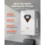 Hybrid solcelle-inverteroplader 6000W 220/230V WIFI Indbygget