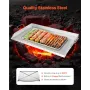 36x22 i flad top bageplade rustfrit stål universal bbq grill
