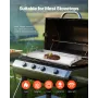 Stainless Steel Griddle, 36x22 inch Universal Flat Top Rectangular Plate, Gas Grill Griddle for BBQ Grill, Teppanyaki, Portable 
