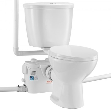 Macerating toiletsystem med 500W pumpe opflush toilet til kælder