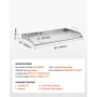 36x22 i flad top bageplade rustfrit stål universal bbq grill