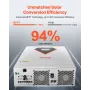 Hybrid Solar Inverter, 3500W, All in One Pure Sine Wave Power Inverter Charger, 24V DC to Single-Phase 220/230V AC, with Built-i