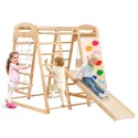 Indoor Jungle Gym 7-i-1 Toddler Indoor Playground Wooden Climbing Toys L