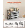 Detachable Spice Rack Organizer for Cabinet, 4 Tie Stackable Seasoning Organizer, Spice Jars Kitchen Storage for Countertop Kitc